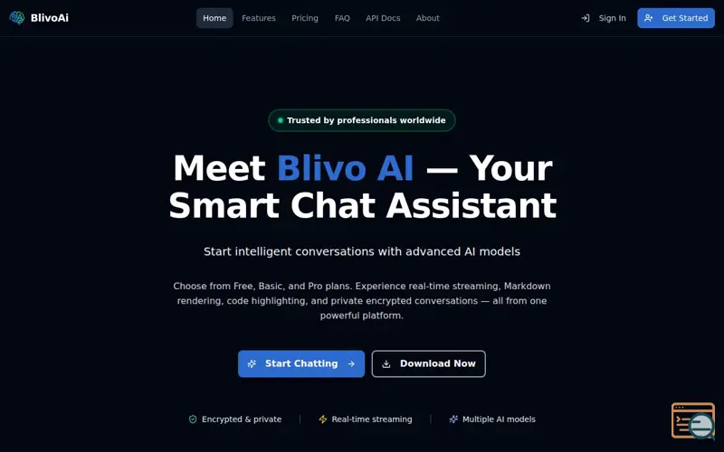 Screenshot of BlivoAi