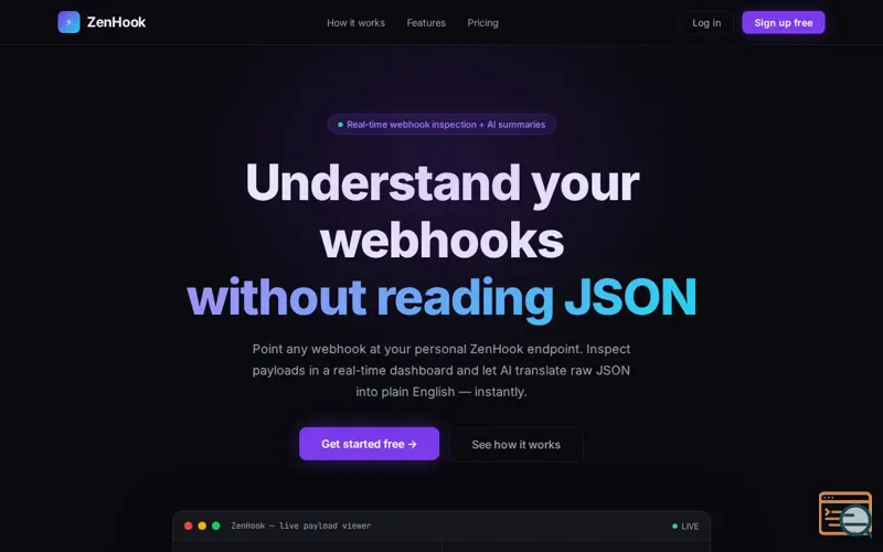 Screenshot of Zenhook