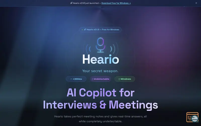 Screenshot of Heario.ai
