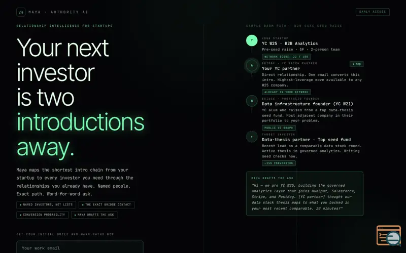 Screenshot of Maya by Authority AI