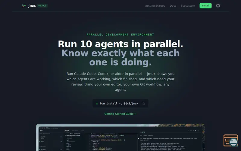 Screenshot of jmux