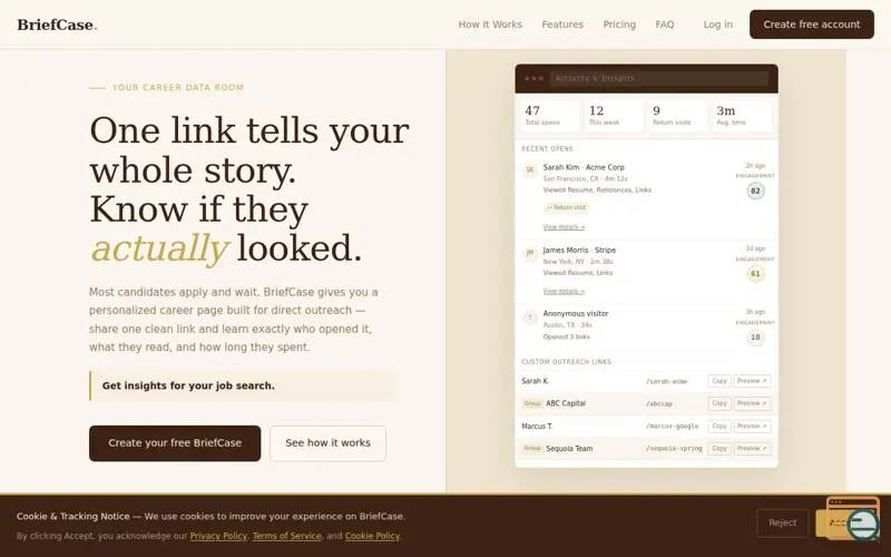 Screenshot of BriefCase 