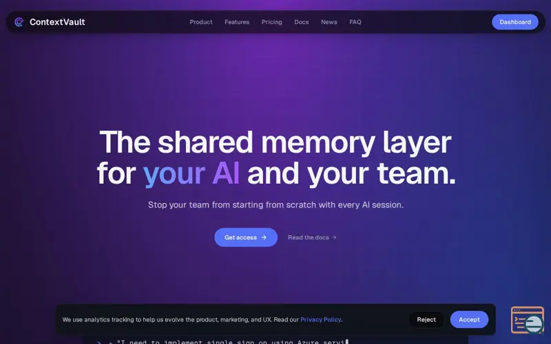 Screenshot of ContextVault