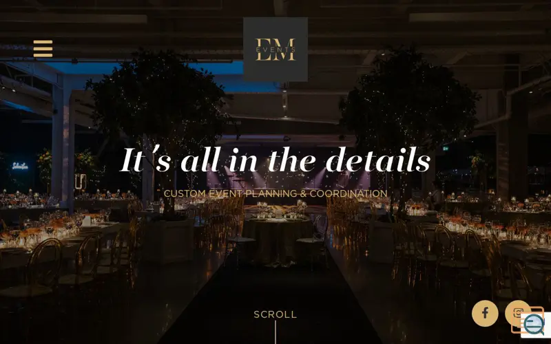Screenshot of EM Events
