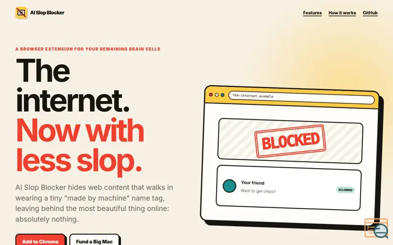 Screenshot of AI Slop Blocker