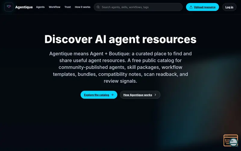 Screenshot of Agentique