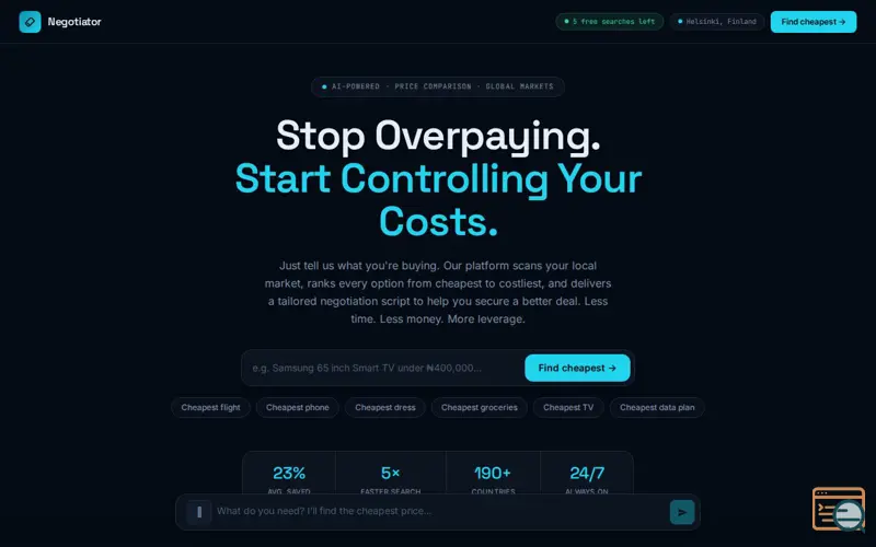 Screenshot of Negotiator by ArkNet Digital