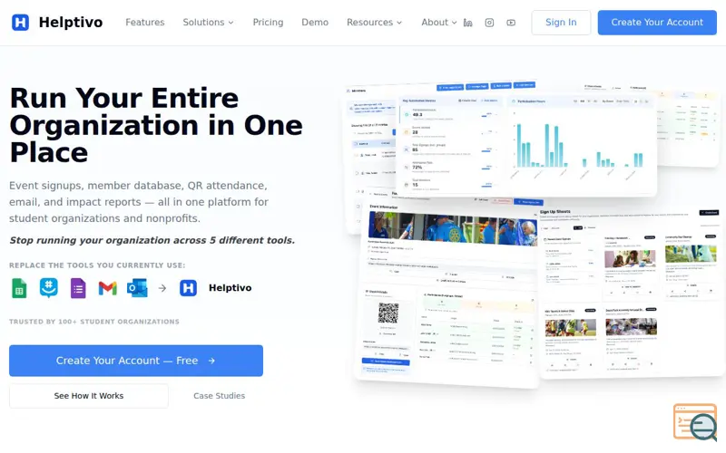 Screenshot of Helptivo