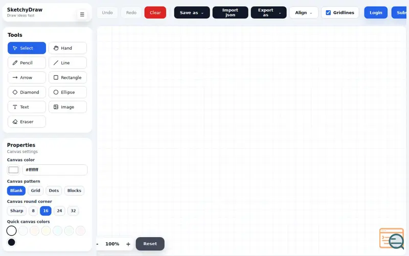 Screenshot of SketchyDraw