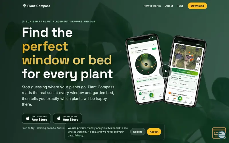 Screenshot of Plant Compass