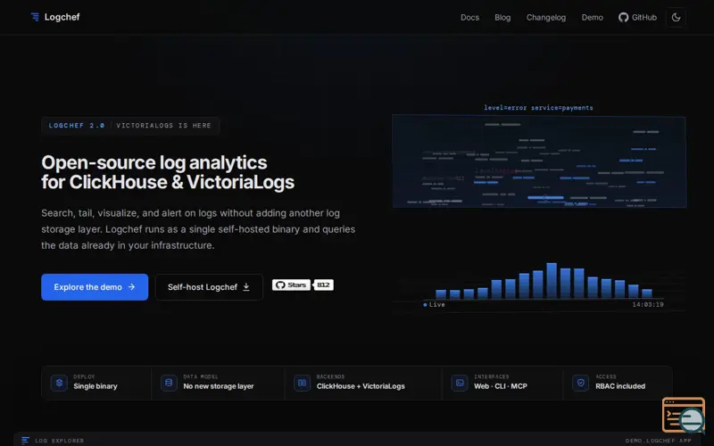 Screenshot of Logchef