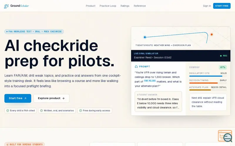 Screenshot of GroundScholar