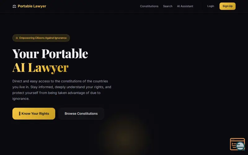 Screenshot of Portable Lawyer