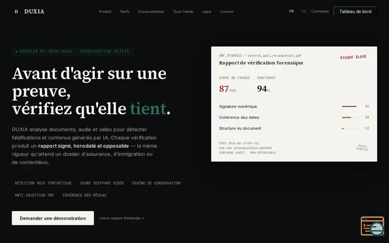Screenshot of DUXIA