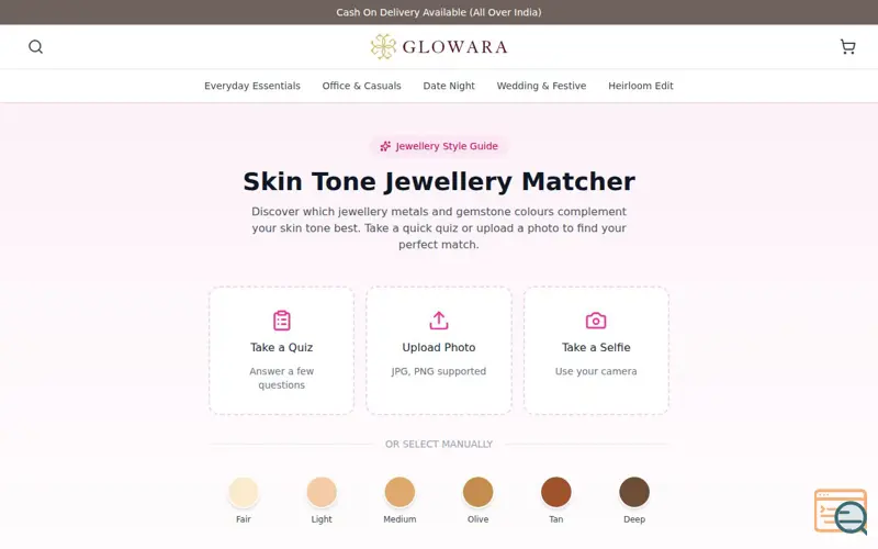 Screenshot of Glowara Skin Tone Matcher 
