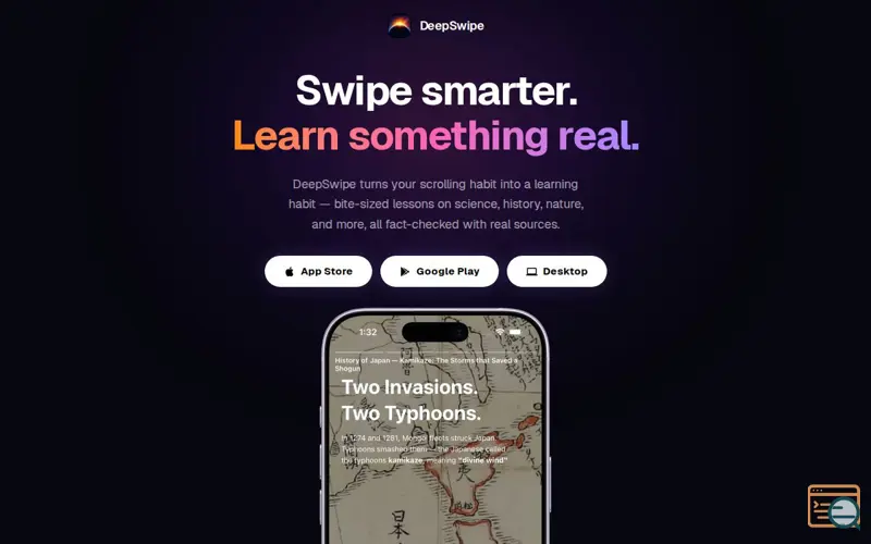 Screenshot of DeepSwipe - TikTok for learning