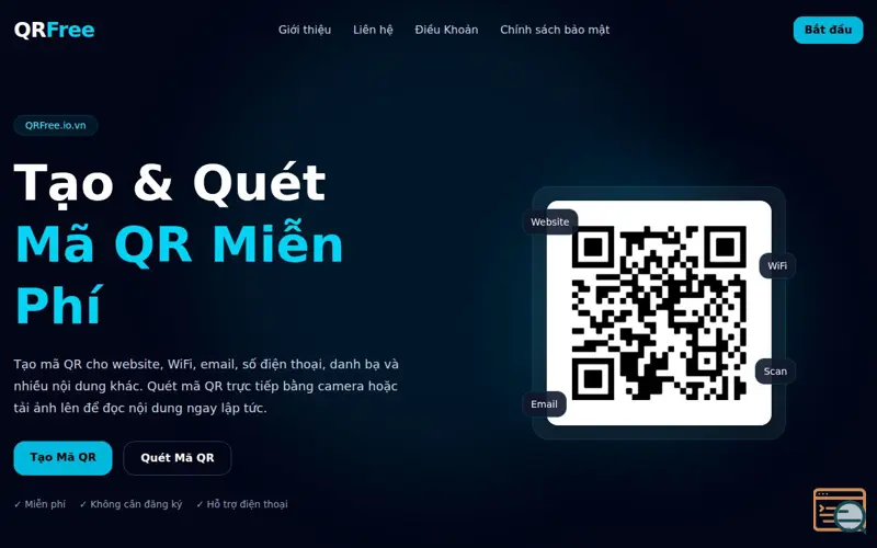 Screenshot of QRFree