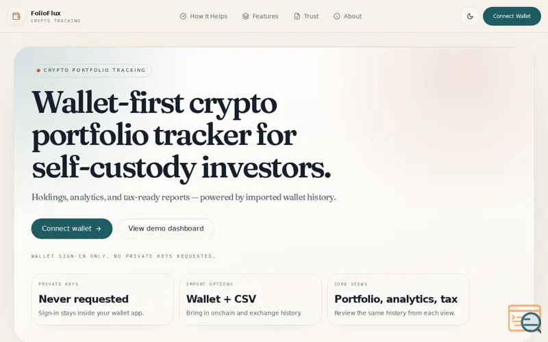 Screenshot of FolioFlux