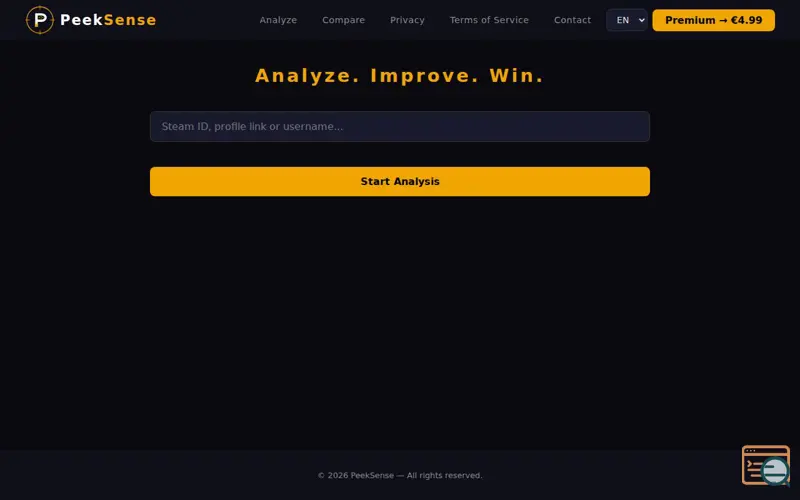 Screenshot of PeekSense