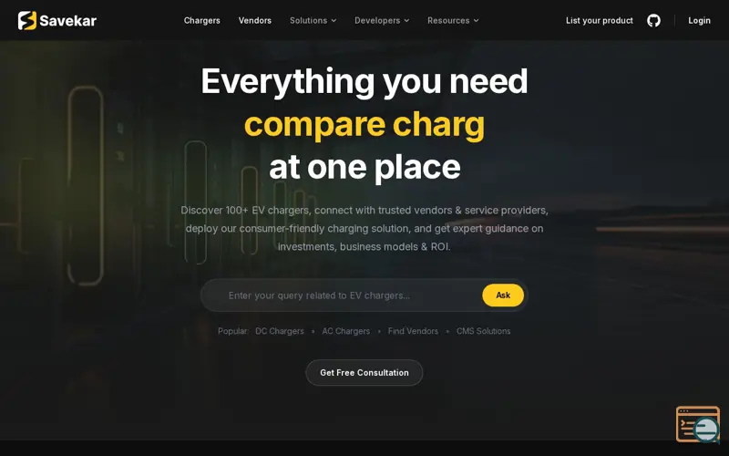 Screenshot of Savekar EV Charging Solution