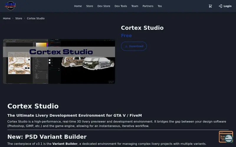 Screenshot of Cortex Studio