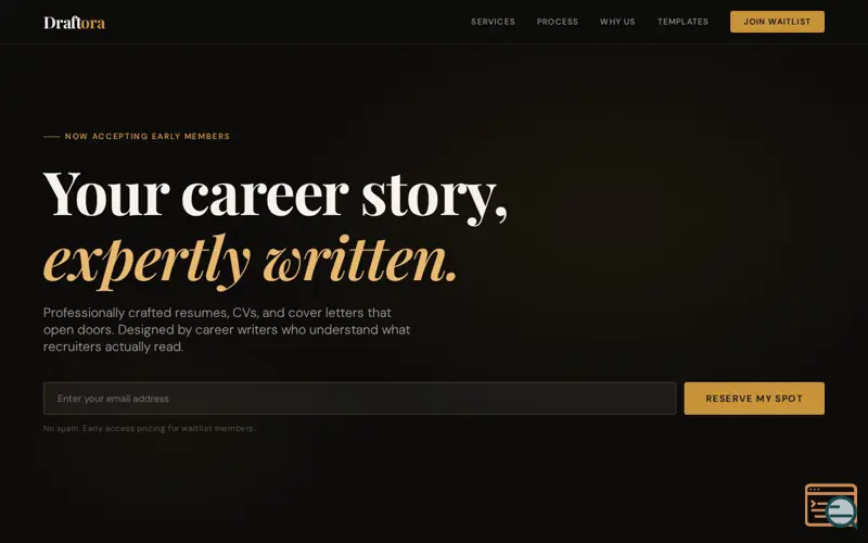 Screenshot of Draftora
