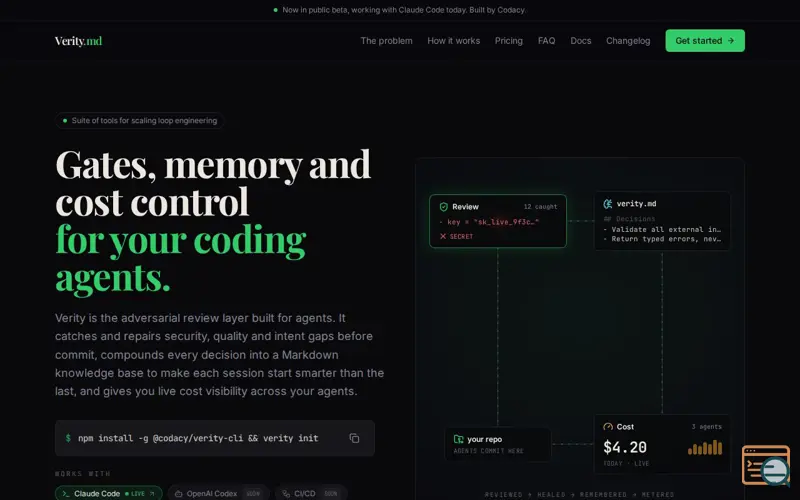 Screenshot of Verity