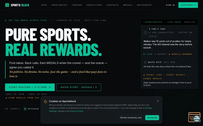 Screenshot of Sportsblock 