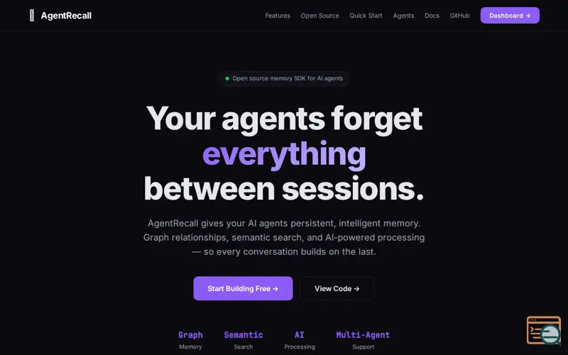 Screenshot of Agentrecall