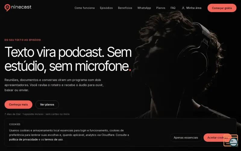 Screenshot of Ninecast