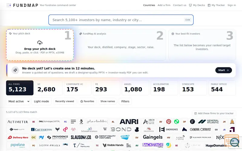 Screenshot of FundMap.ai