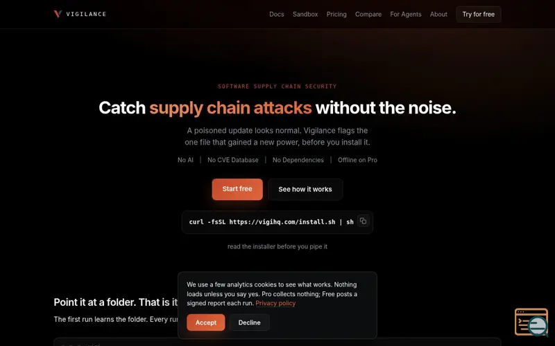 Screenshot of Vigilance