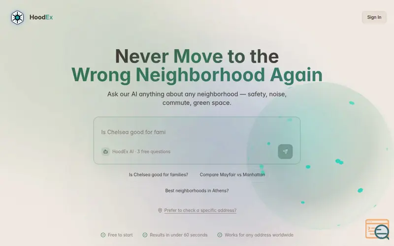 Screenshot of HoodEx