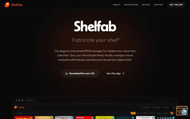 Screenshot of Shelfab