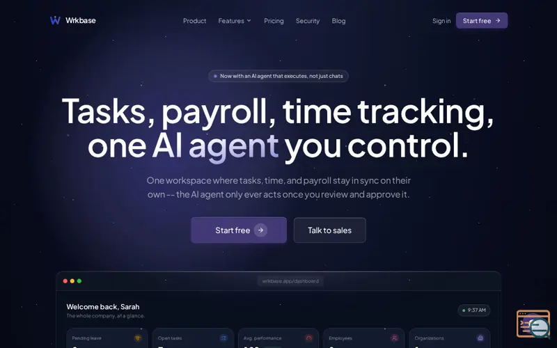 Screenshot of Wrkbase