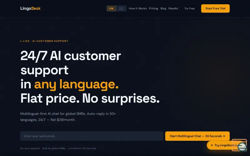 Screenshot of LingoDesk