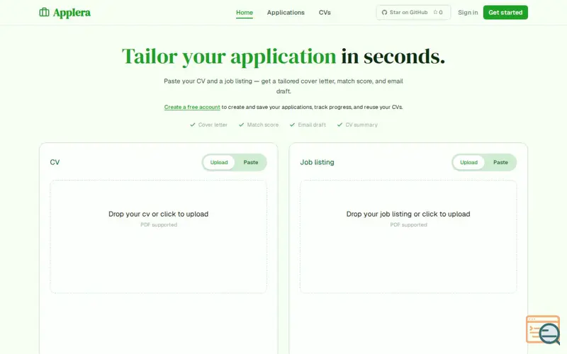 Screenshot of Applera
