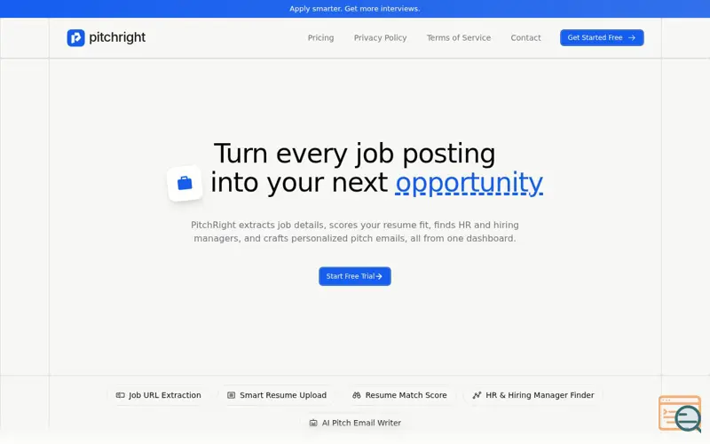 Screenshot of PitchRight — Reach the Person Who Is Actually Hiring