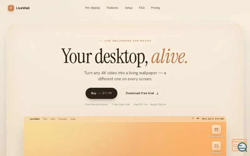 Screenshot of LiveWall