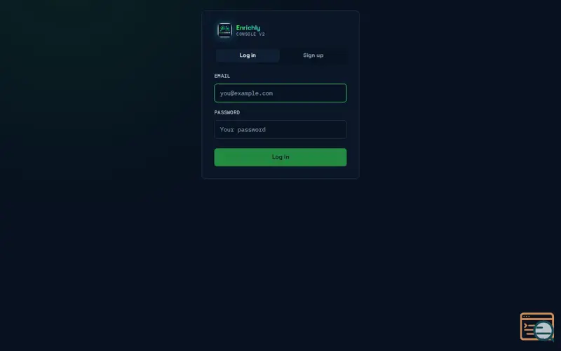 Screenshot of Enrichly AI-Powered B2B Lead Enrichment
