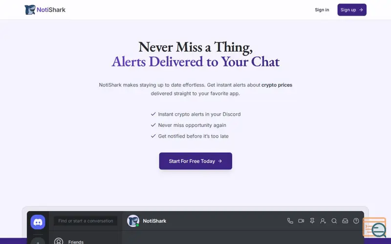 Screenshot of NotiShark