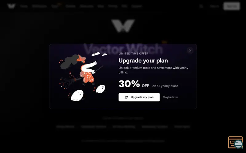Screenshot of Vector Witch SVG Generator