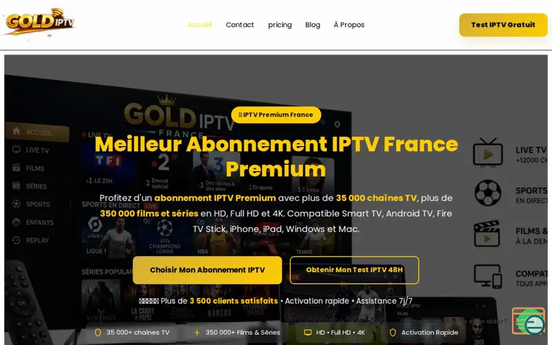 Screenshot of GOLD IPTV