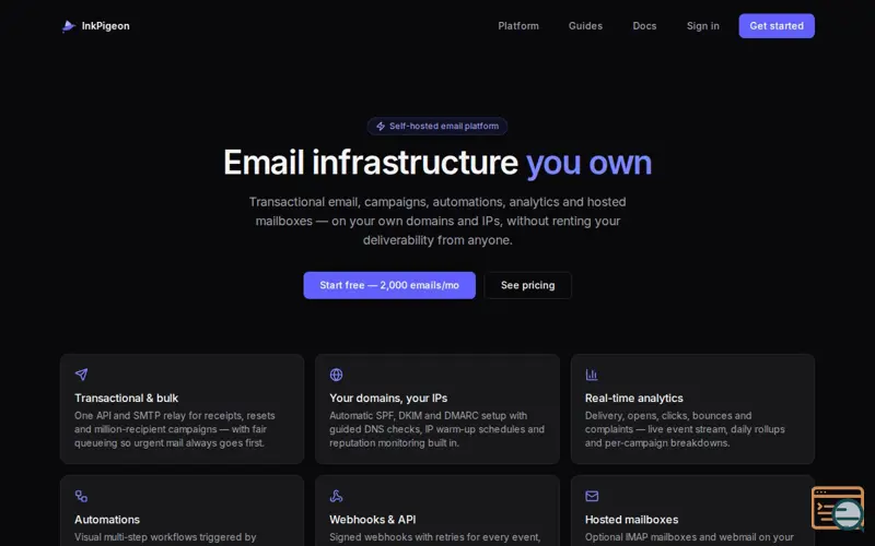 Screenshot of InkPigeon