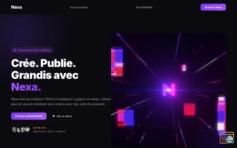 Screenshot of Nexa