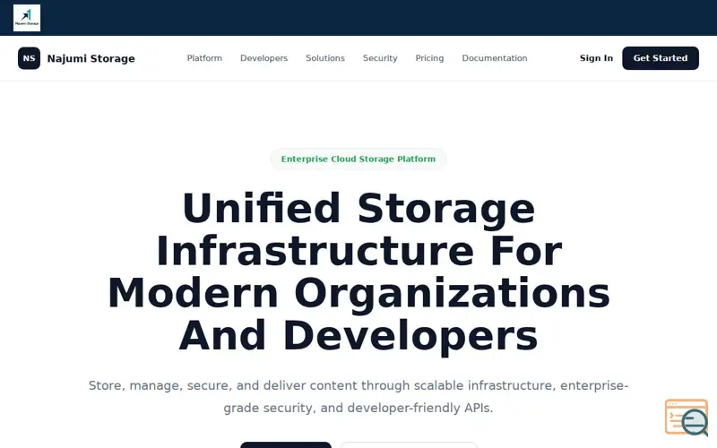 Screenshot of Najumi Storage