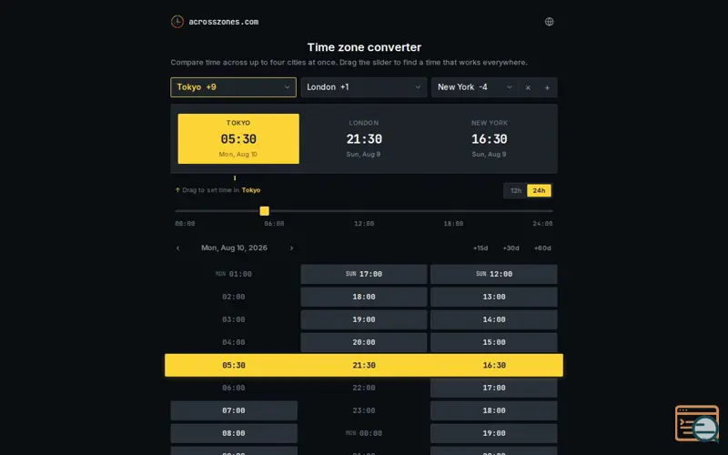 Screenshot of Acrosszones