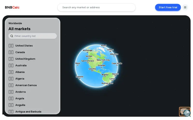 Screenshot of BNBCalc Markets