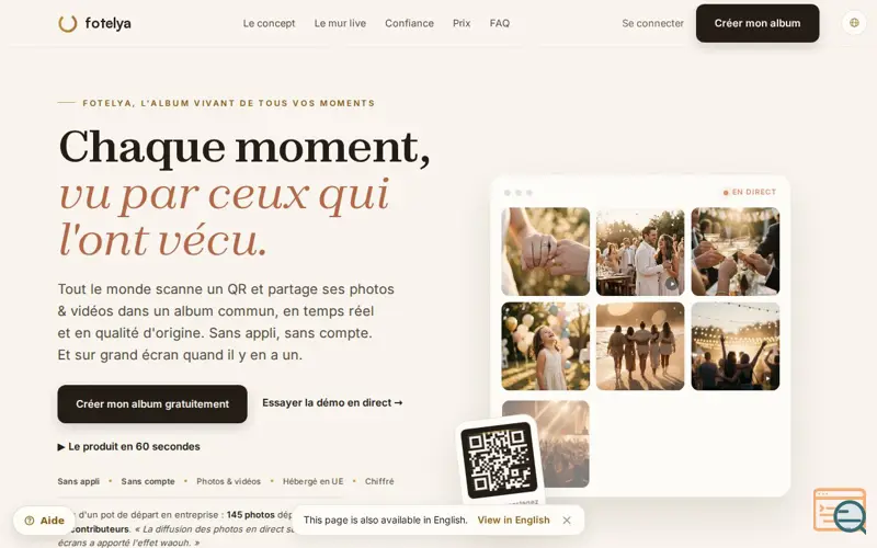 Screenshot of Fotelya