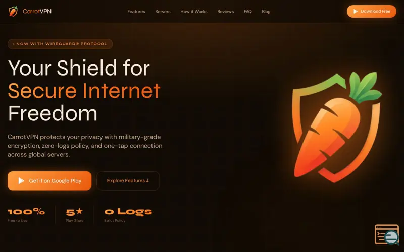 Screenshot of CarrotVPN